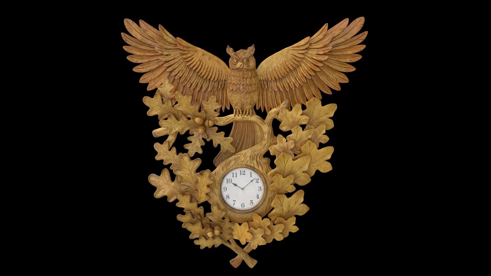 ArtStation - owl wall clock