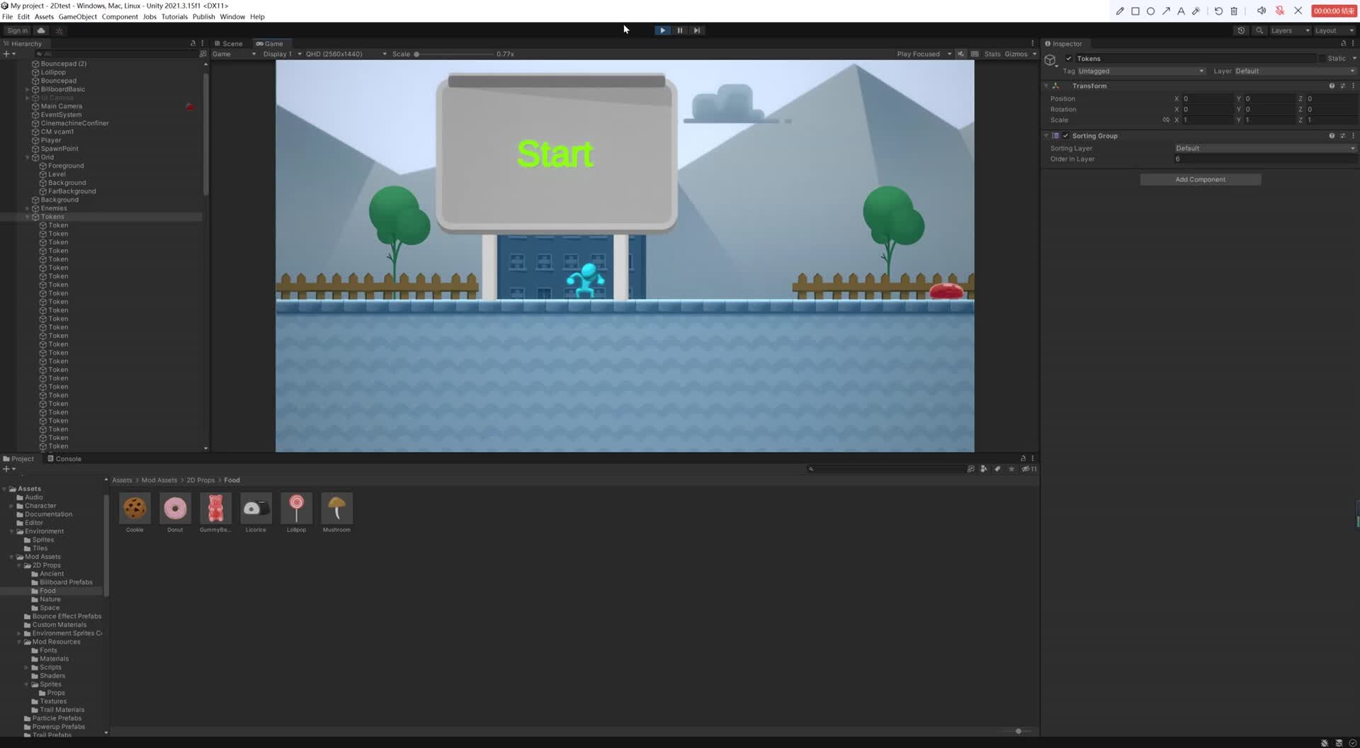 ArtStation - Rebuild the level of Unity hub 2d mircogame by myself