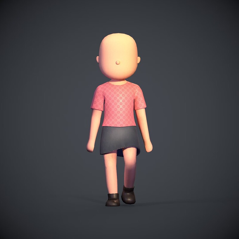 WIP Modular Character - Low Poly