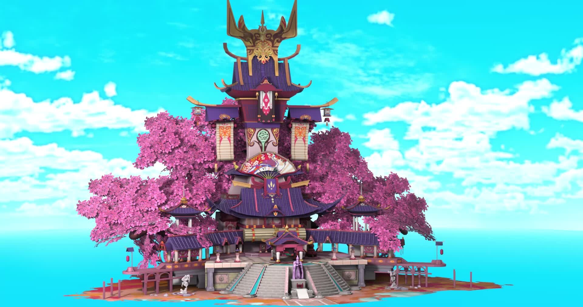 ArtStation - The great blossom castle.