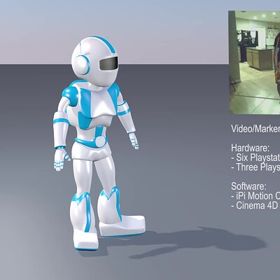 Motion Capture Tests - iPi Soft 6 cameras - Markerless with Sony Playstation Move controllers