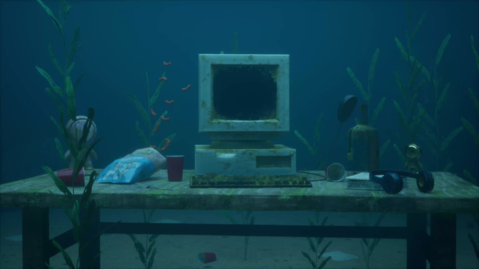 Underwater Desk Scene