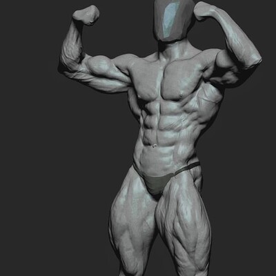 Bodybuilder Figure Sculpture - Timelapse [Zbrush]