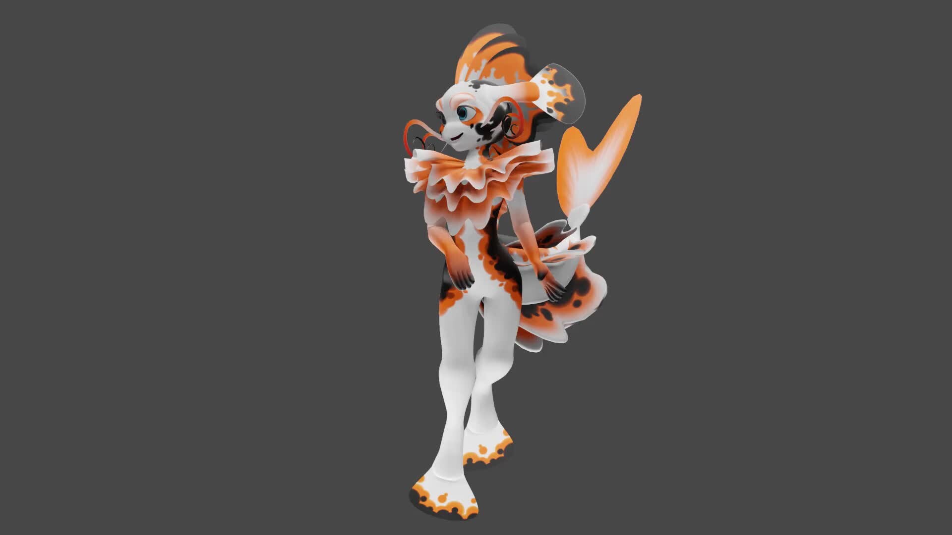 ArtStation - 3D Humanoid Koi Creature Model