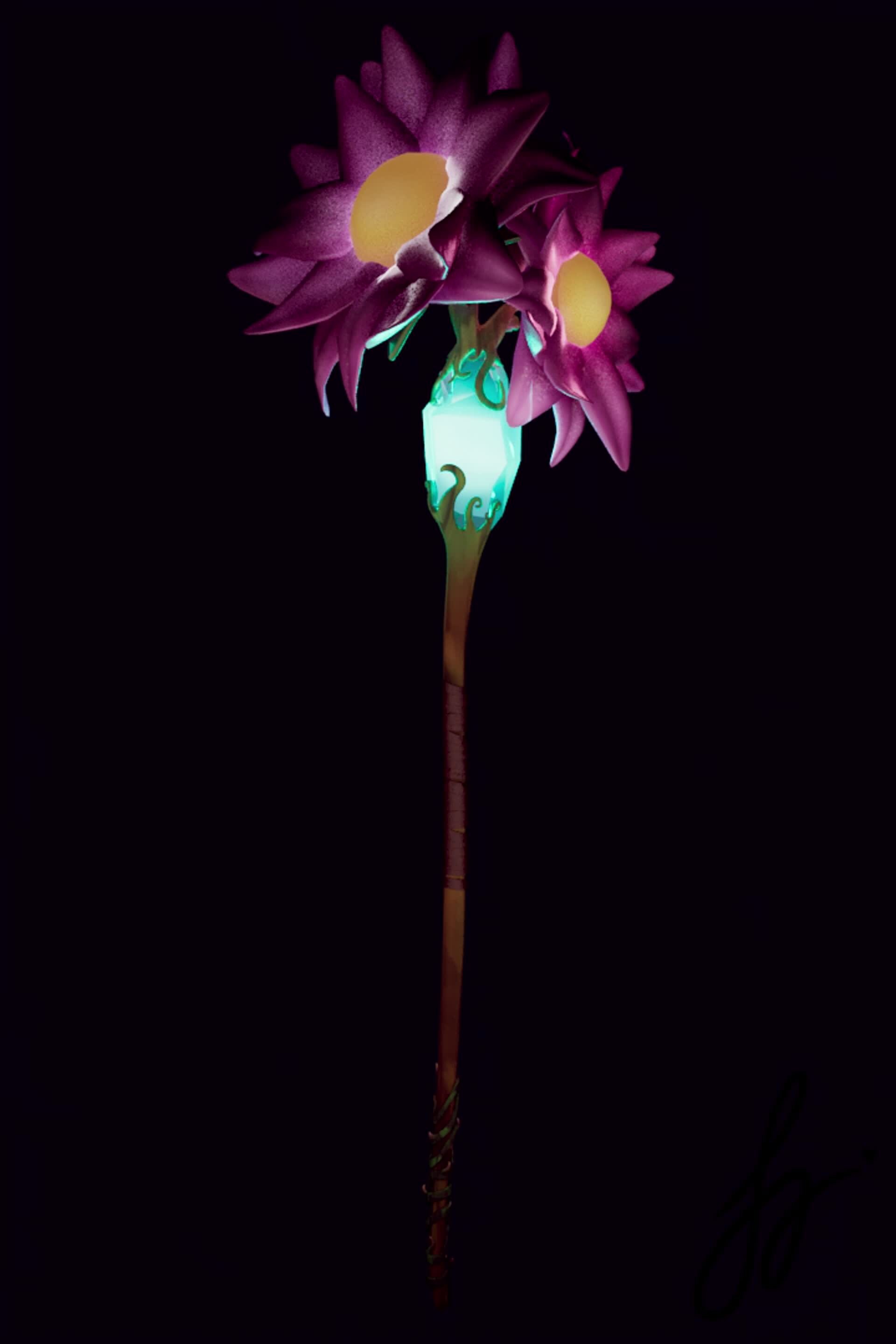 ArtStation - Magical Flower Staff