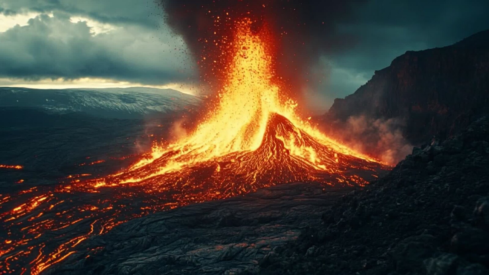 Volcano eruption