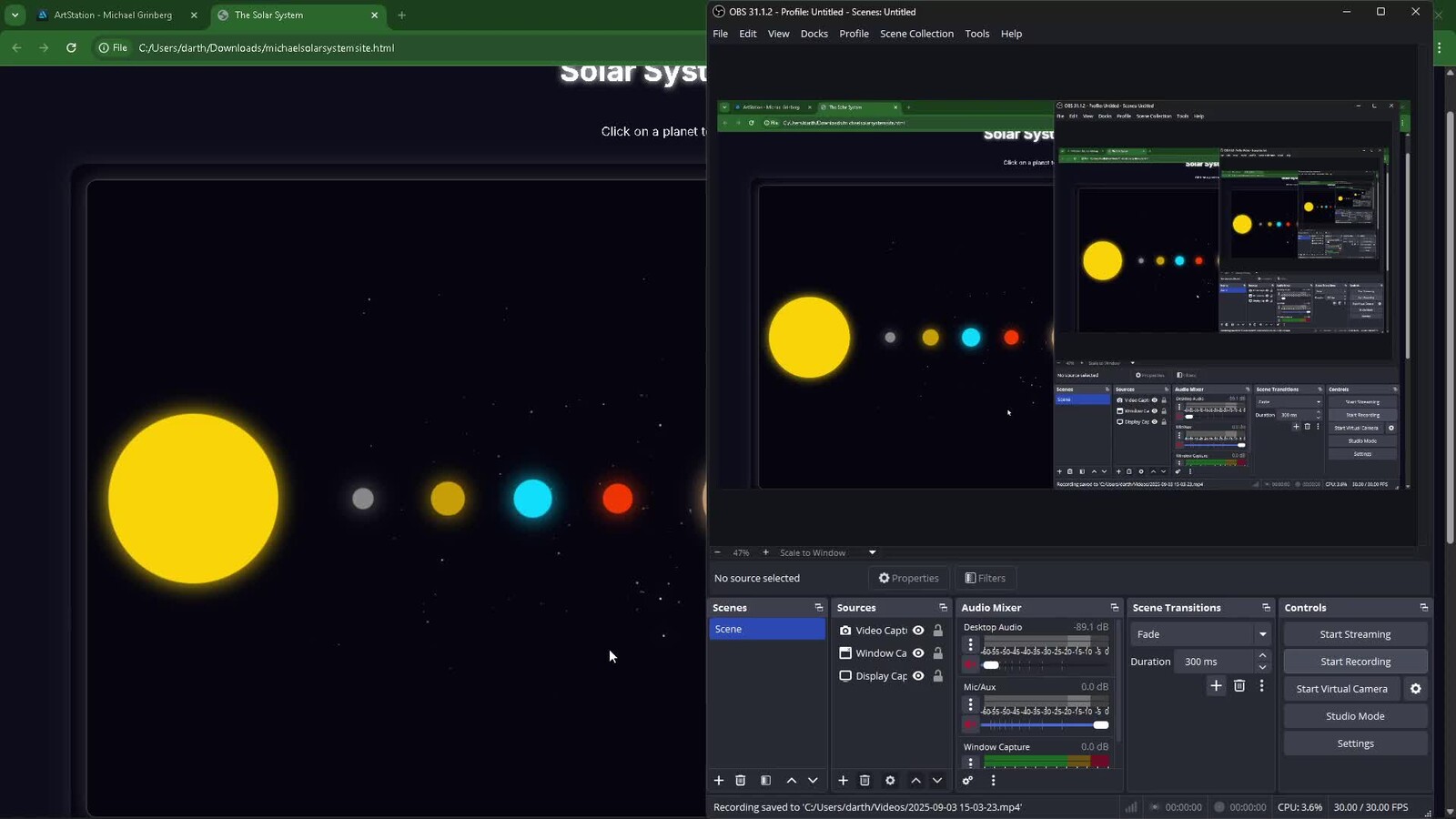Multiple Simple Interactive Space & Tech Information Sites