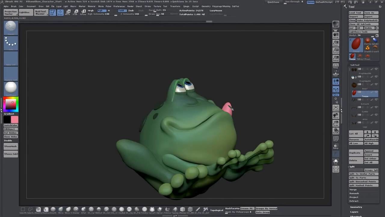 how to make cartoon characters in zbrush