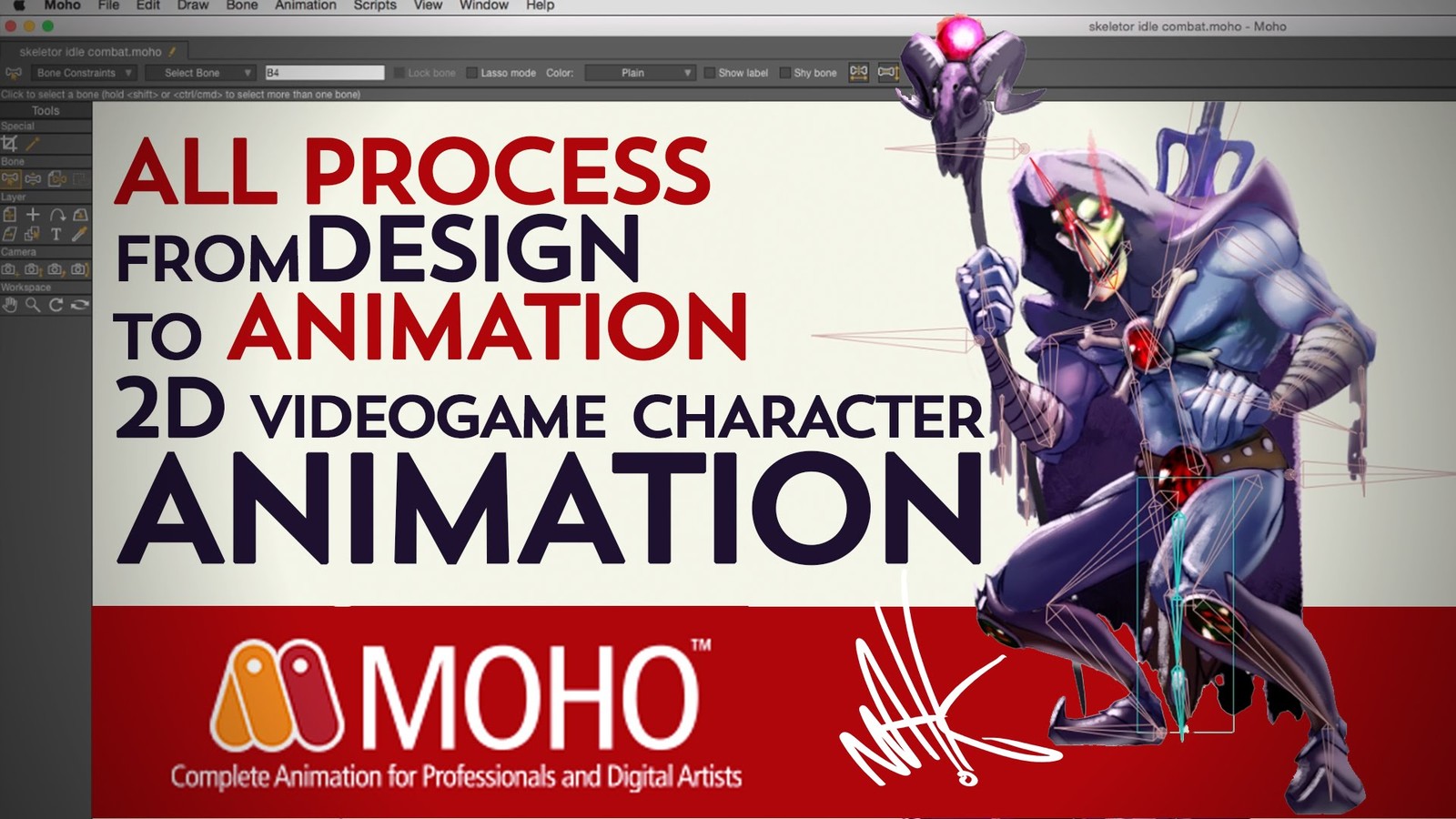 Videogame character animation with MOHO12