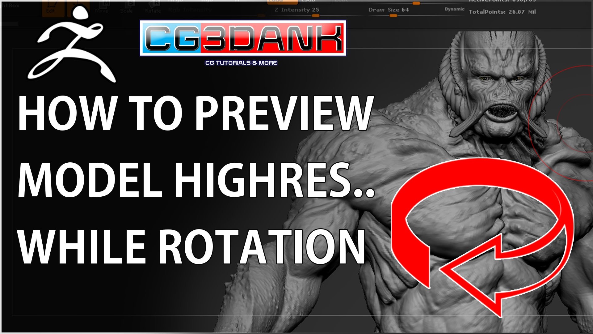 ArtStation - ZBRUSH TUTORIAL_HOW TO PREVIEW HIGH RESOLUTION MODEL WHILE ...