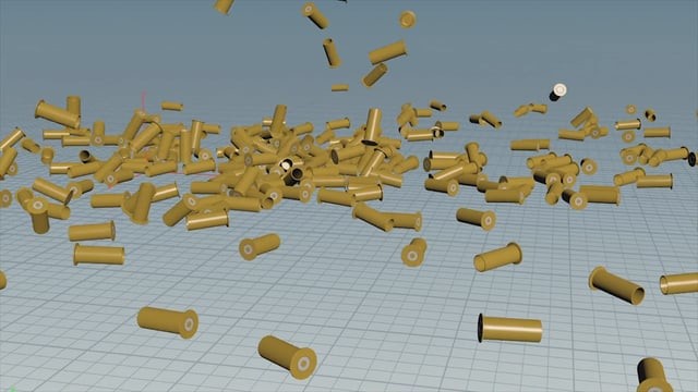 ArtStation - Shells bullet falling - Houdini RBD