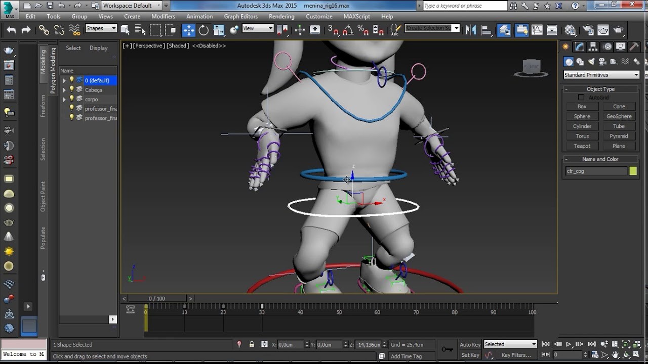 Artstation Rig De Personagem Em 3ds Max Character Rig In 3ds Max