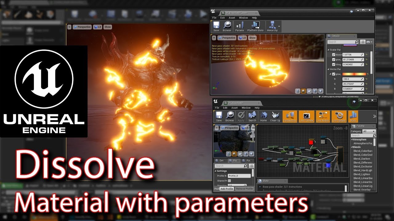 ArtStation - Unreal engine | Dissolve materials tutorial