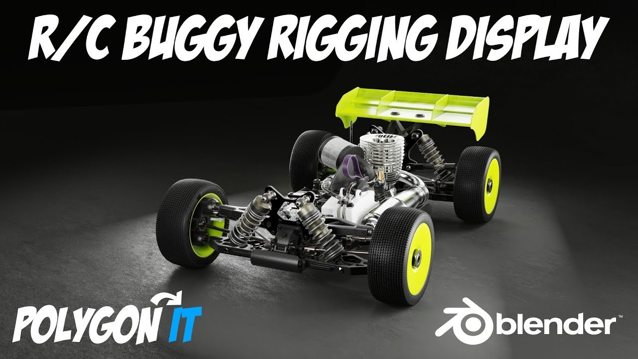 ArtStation Blender 2.8 R/C Buggy rigging display with Eevee viewport