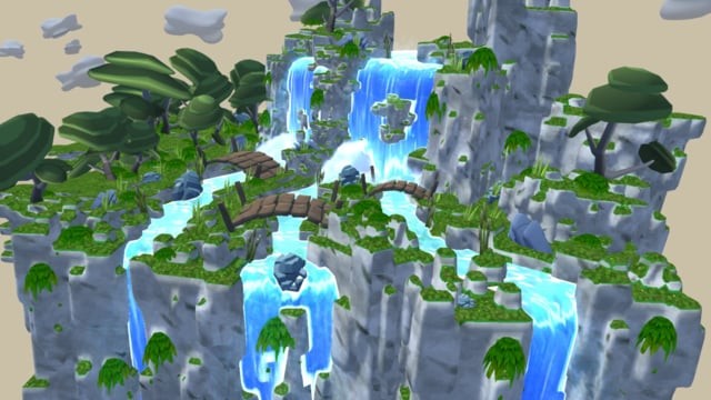 ArtStation - Waterfall Vignette in Unity3D