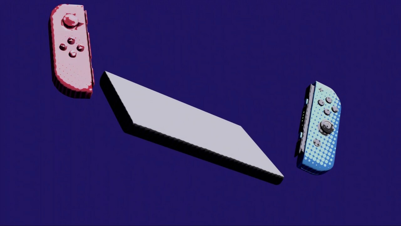 ArtStation Nintendo Switch 3D model with spiderverse shaders