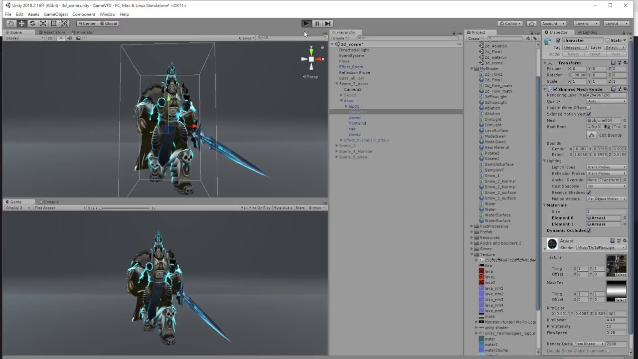 ArtStation - Unity Shader 3d Rim Flow Light