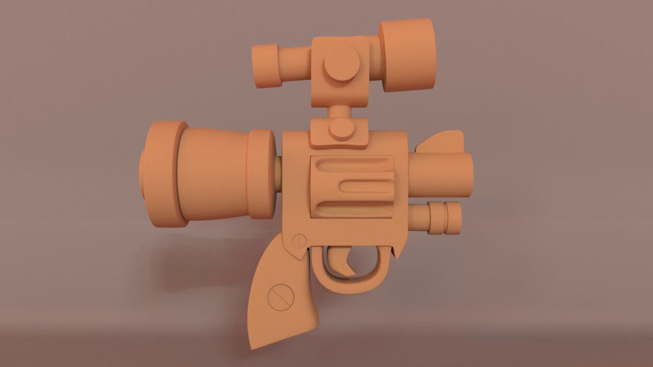 ArtStation - Cartoon Gun 3D Model