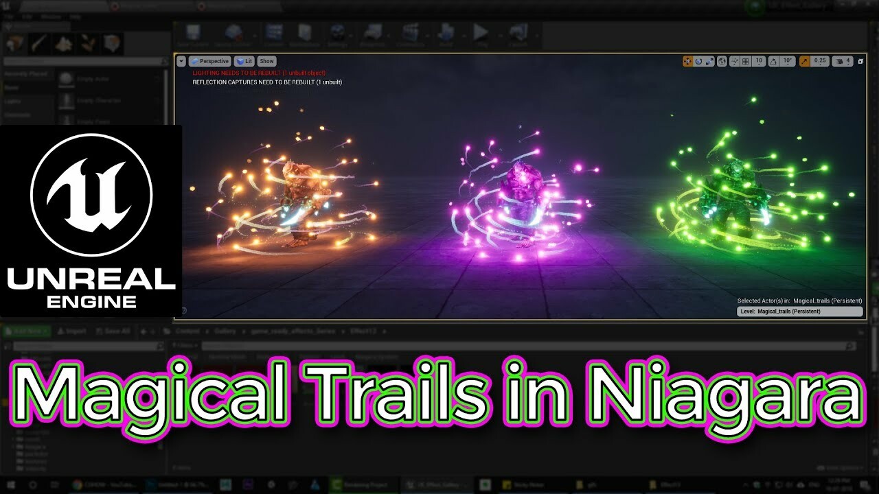 Artstation Unreal Engine Magical Trails In Niagara Ashif Ali