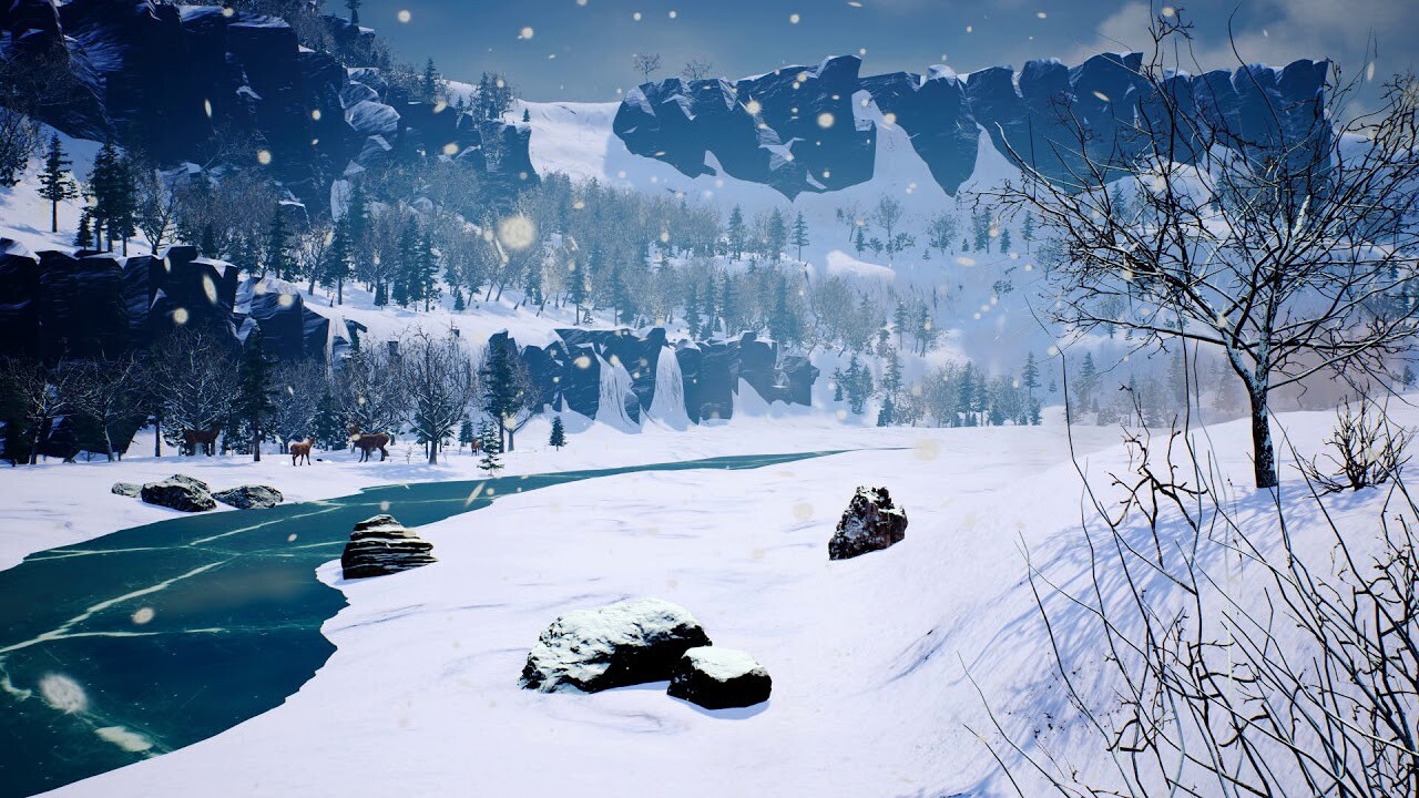 Wallpaper engine snow. Snow Unreal engine. Unreal engine зима. Unreal engine 5 Snow. Снег Unreal 4.