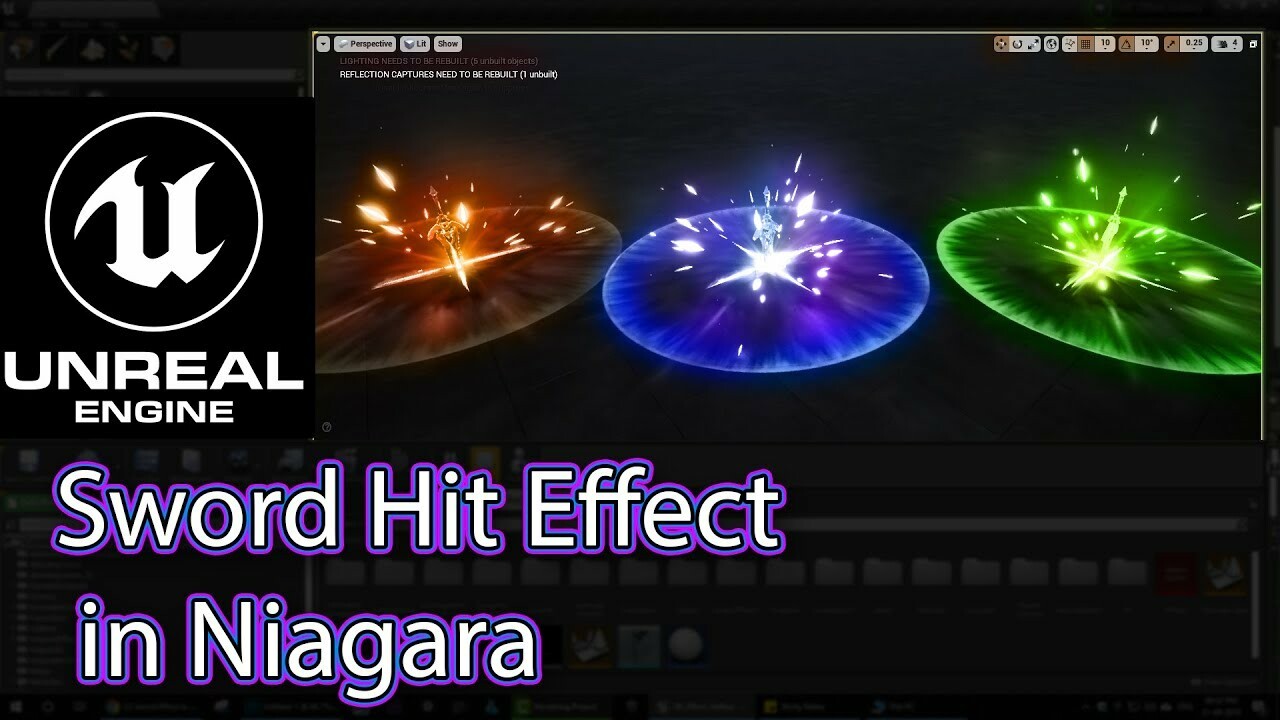 ArtStation - Unreal Engine Niagara Tutorials | Sword Hit Effect