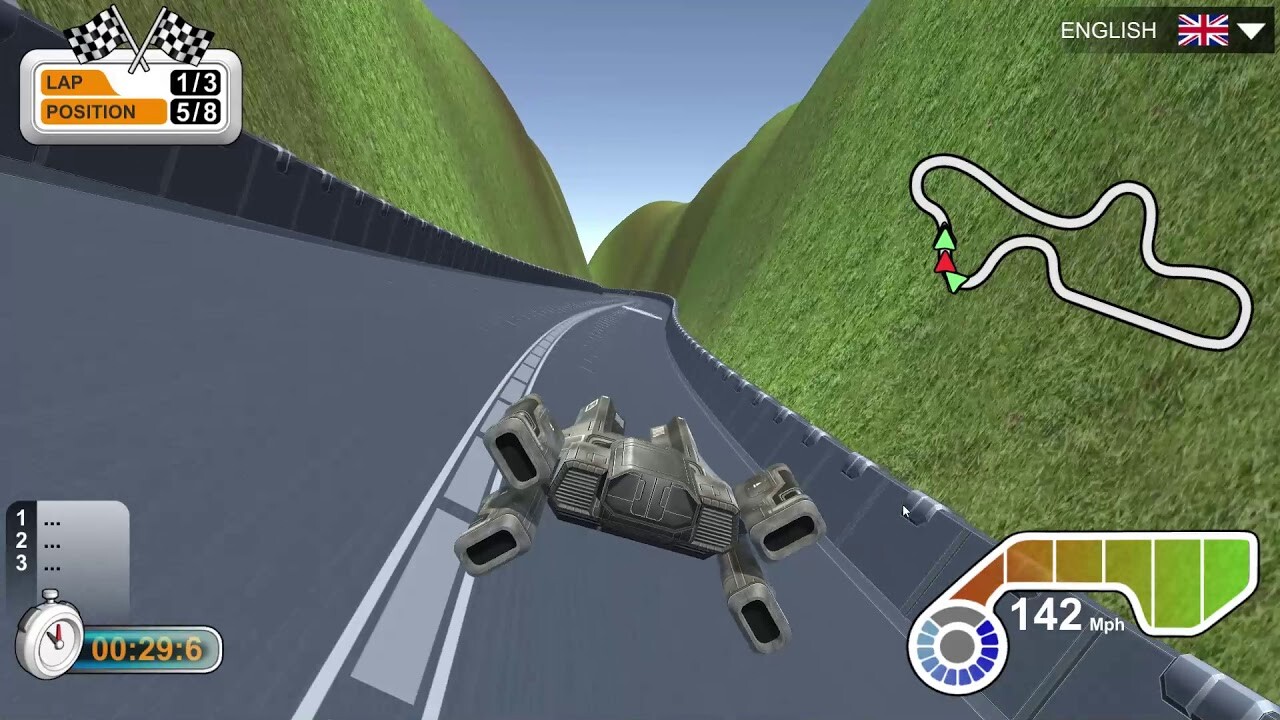 ArtStation Hovercraft video game demo (1 month, code & ressources)