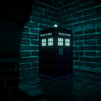 Doctor Who Tardis Flying in Vortex Anime Artstation · Creative Fabrica