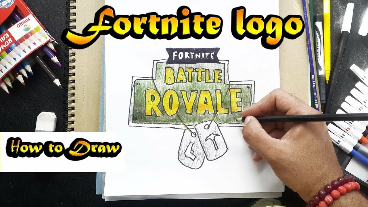 Simple Fortnite logo to print for free  Topcoloringpagesnet