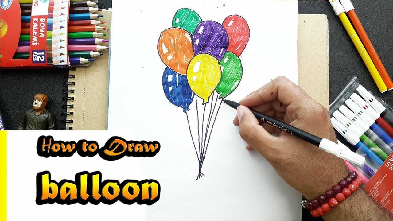 step to step draw a cute balloon. Good for drawing child kid illustration.  Vector illustration 33230900 Vector Art at Vecteezy