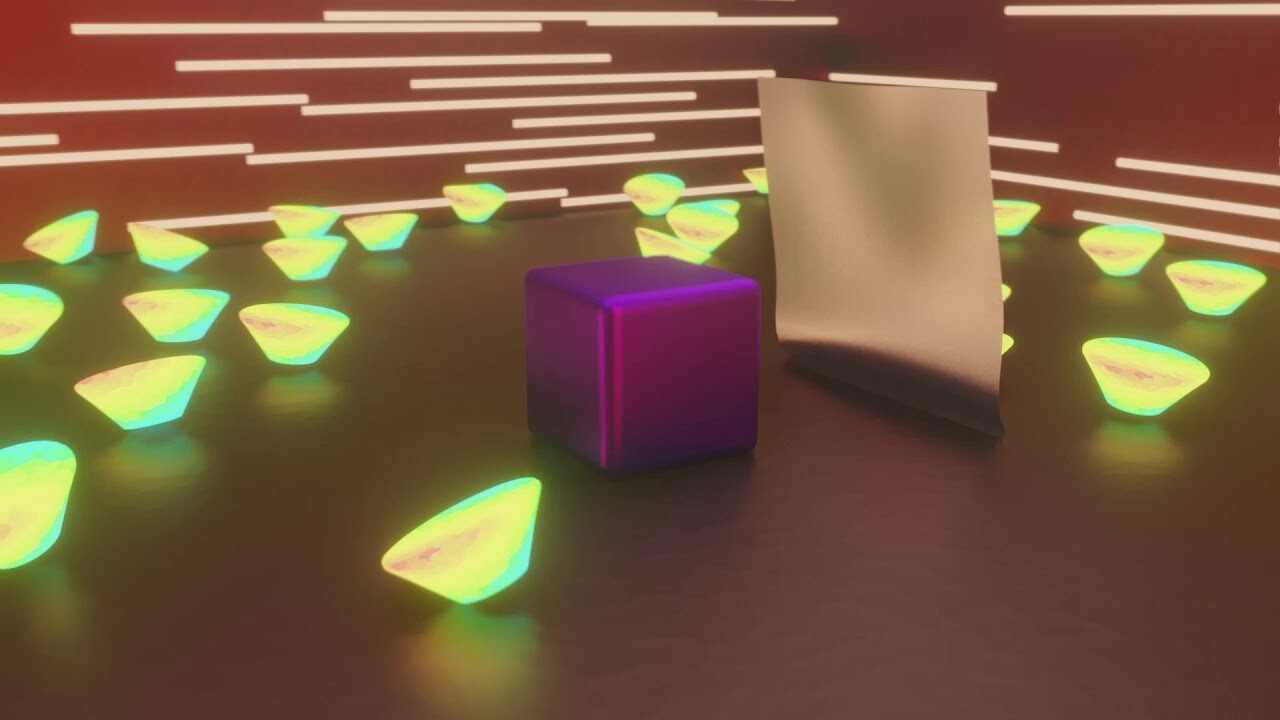 ArtStation Cloth pulled over Cube