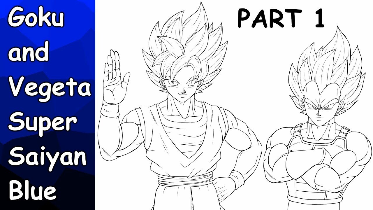 How to draw Goku vs Vegeta | Goku and Vegeta step by step | easy tutorial -  YouTube