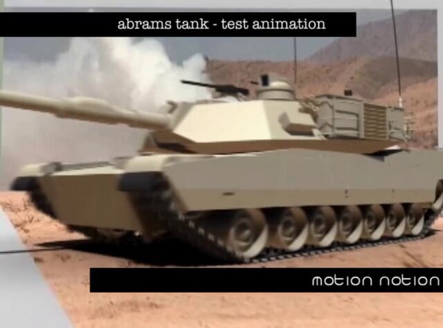 M1A1 Abrams tank animation