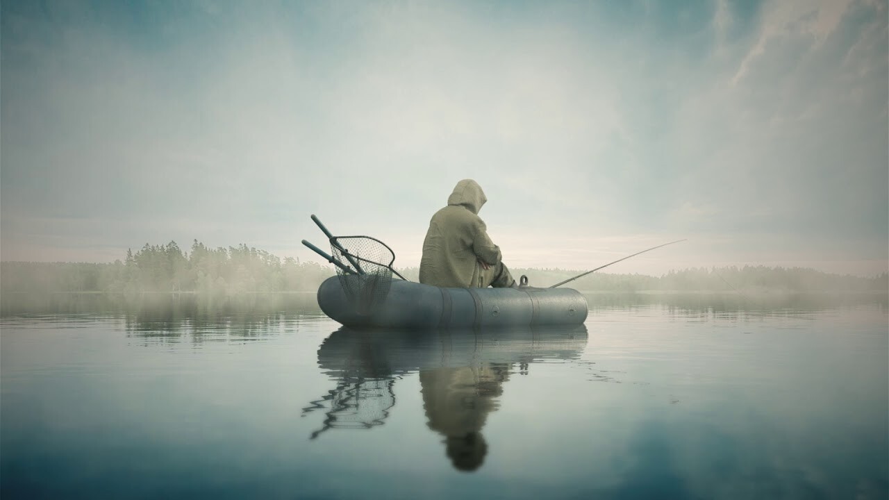 ArtStation Lonely fisherman