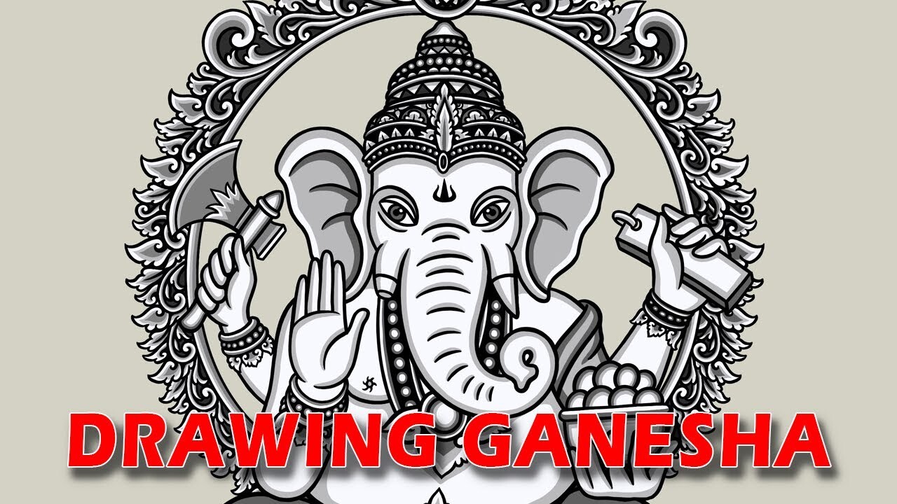 How to Draw Lord Ganesha Color Drawing for Kids Step by step – Видео  Dailymotion