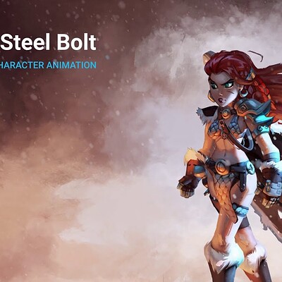 Steel Bolt - Login screen UI for fantasy-style mobile game