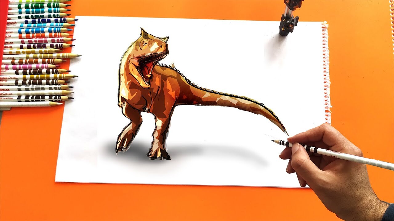 Artstation Como Dibujar Un Carnotaurus Como Dibujar