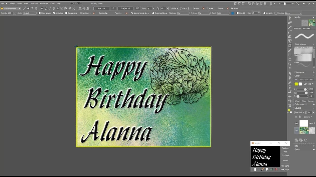 Creating an eCard in PD Howler 2021