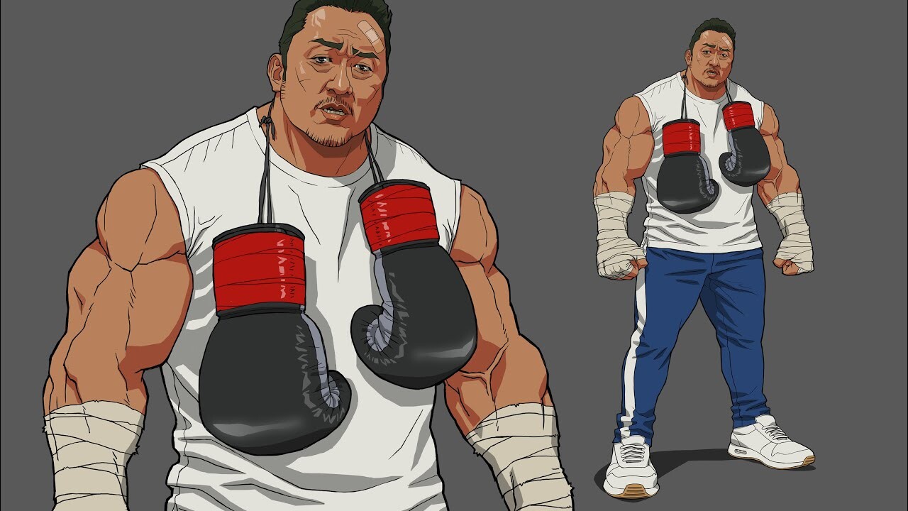 animated boxing cartoon