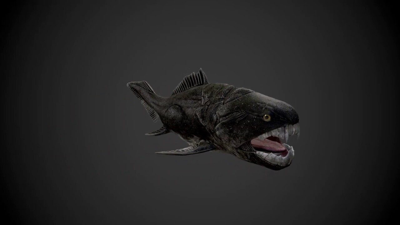 ArtStation - dinosaur_ Dunkleosteus_Modeling,Texture,Sculping