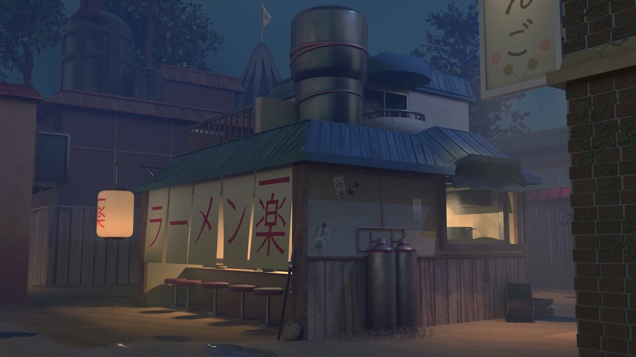 Artstation Naruto Ichiraku Ramen Stand