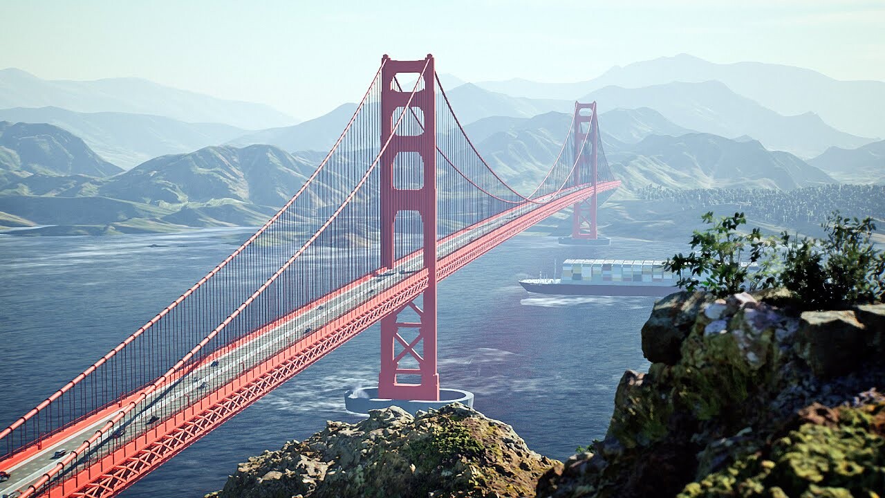 ArtStation - Took my Unreal Engine 5 to GOLDEN GATE!