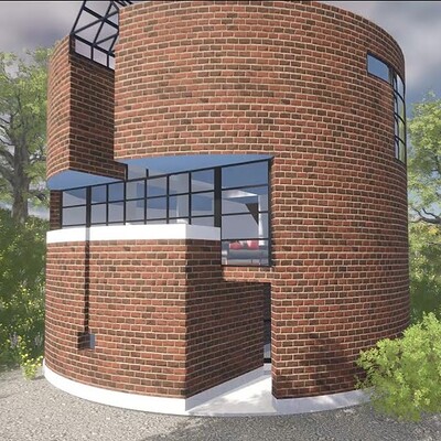 Architectural Visualisation of Mario Botta's round house