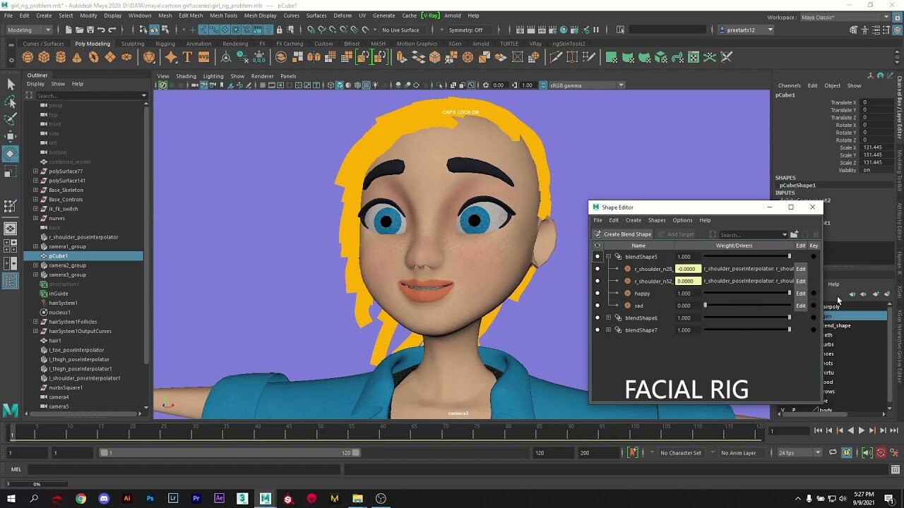 Artstation Character Rigging Facial Rig Skinning Showreel