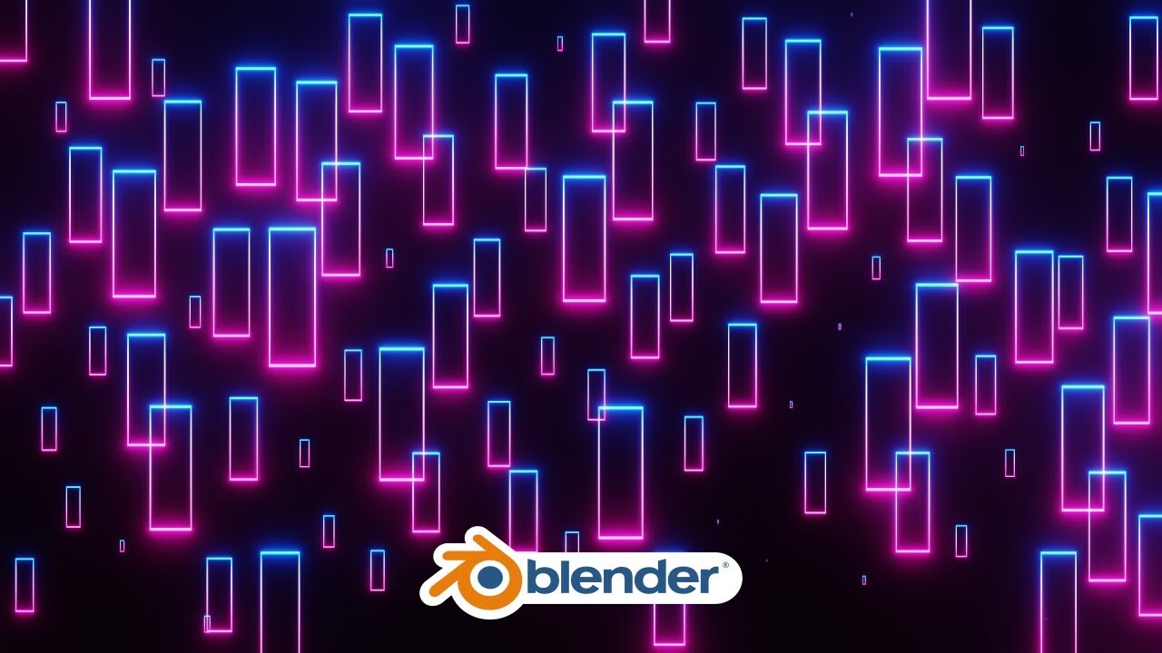 ArtStation BLENDER ABSTRACT NEON WALLPAPER ART TUTORIAL