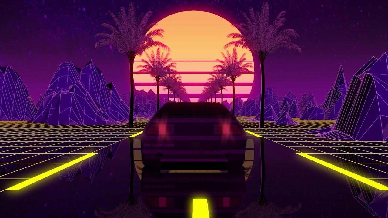 ArtStation - DeLorean Synthwave