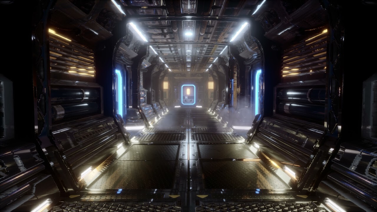 ArtStation - Substance Designer, Sci-fi Hallway, Unreal Engine 4