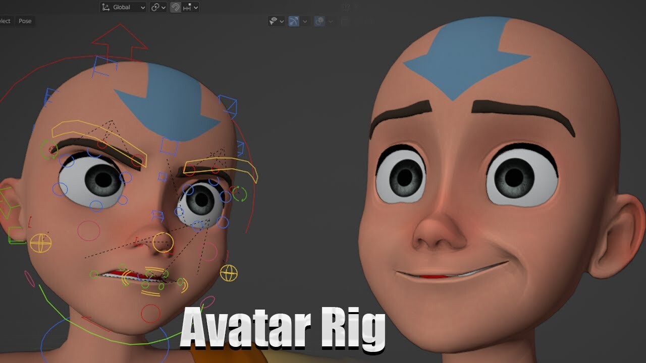 ArtStation - Avatar Face Rig [Blender]