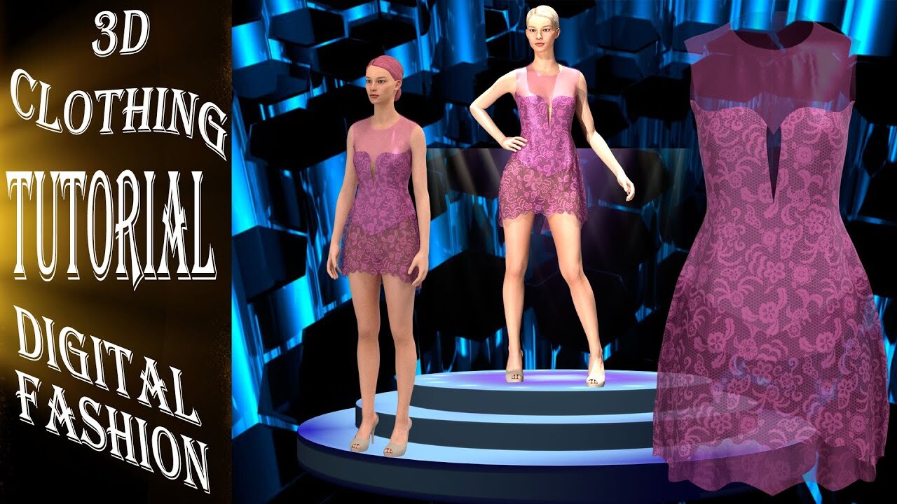 ArtStation - TUTORIAL 3D dress Digital Fashion 3D clothing