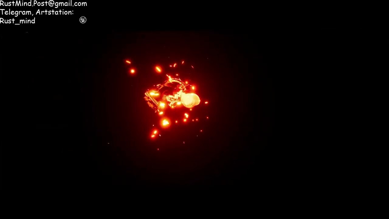 ArtStation - Simple Projectile VFX in UE4 bsed on Ribbon Renderer