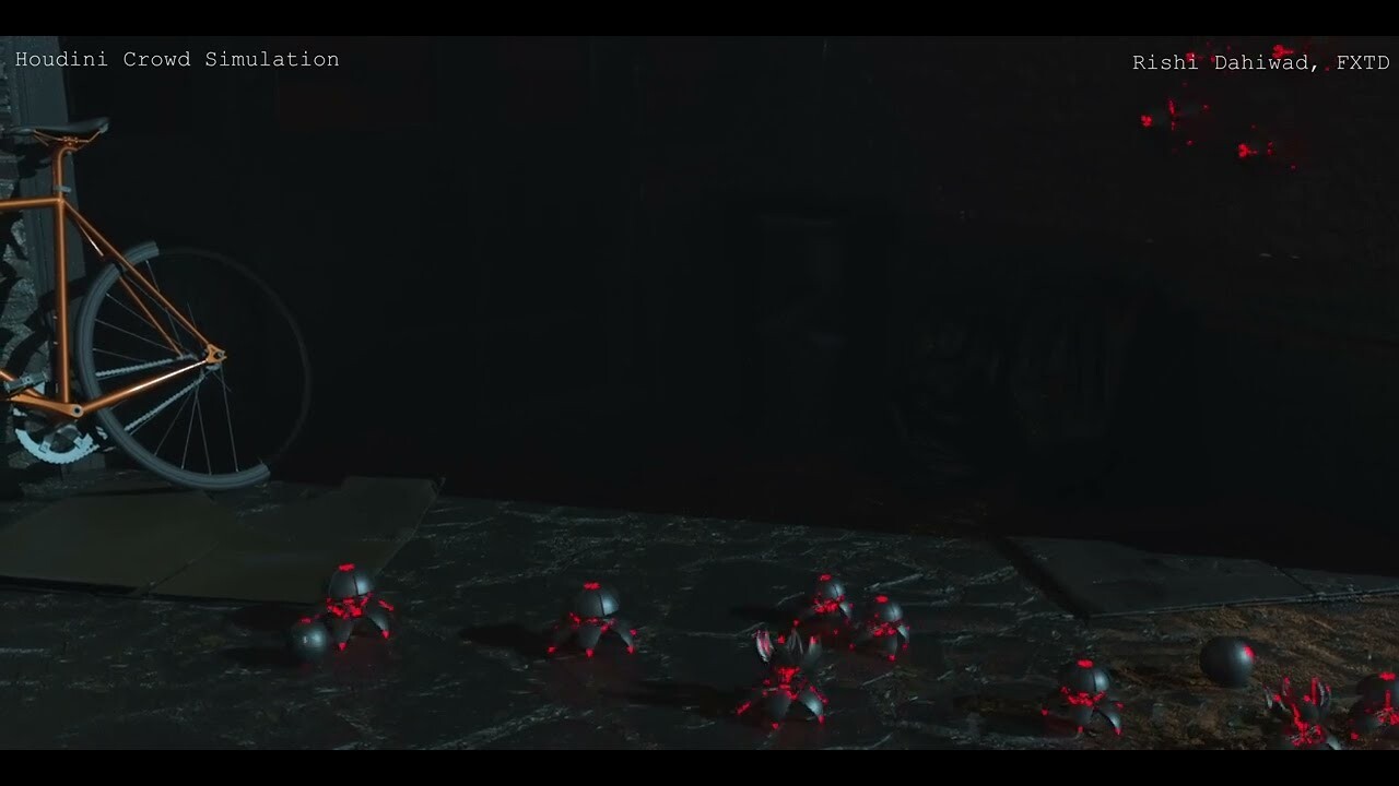 Houdini Crowd Simulation | Rishi Dahiwad FXTD